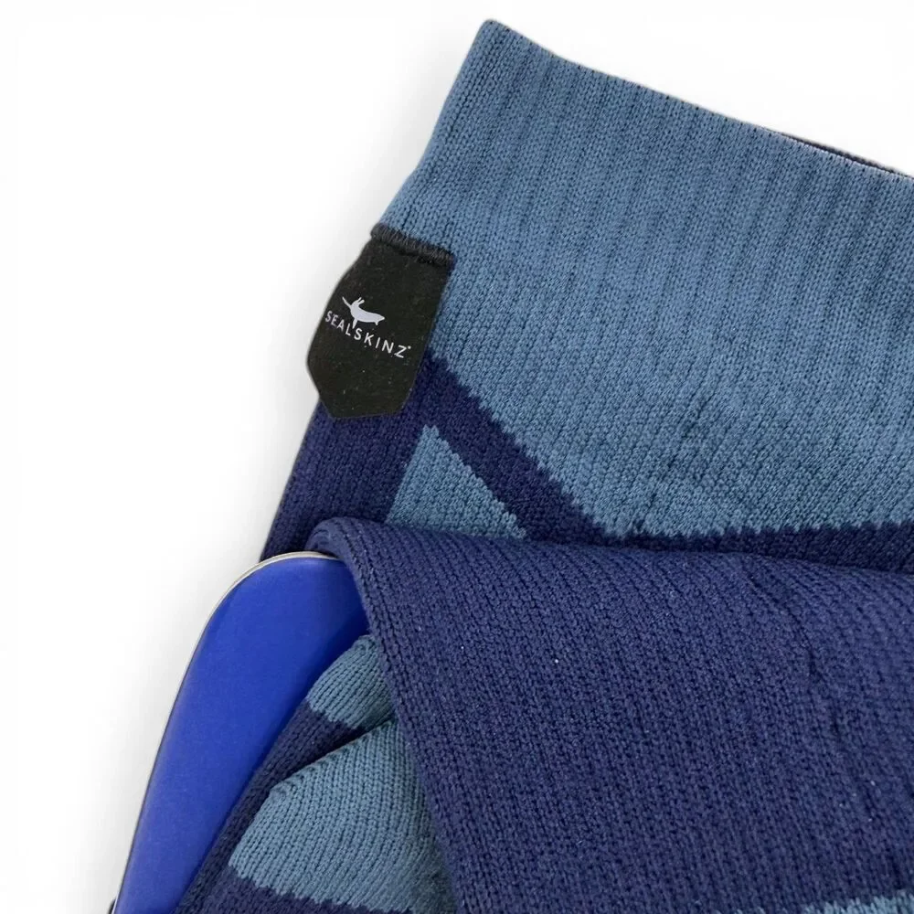 NEW Sealkskinz Unisex Waterproof Warm Weather Mid Length Sock Navy XL (13-15)